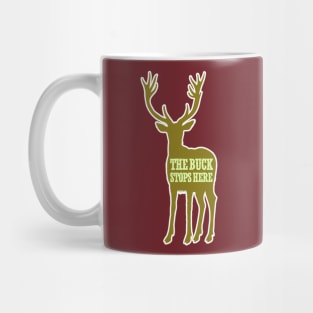 The Buck Stops Here Deer Stag Holiday Christmas Nature Mug